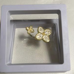 Golden Clover Adjustable Ring